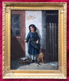 A. LEONARD - Flower Girl and her Dog 