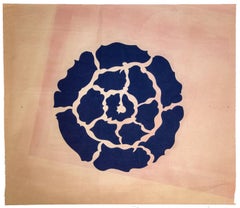 Fiore - Tempera vintage su carta  - Inizio del XX secolo
