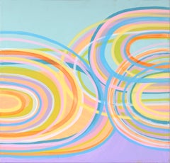 Fluorescent Loops - Abstract Composition in Acrylic on Canvas
