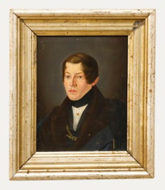 Antique Folk 19th Century Oil - Portrait of a Styrian Man