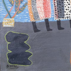 Pittura folkloristica tropicale su tela