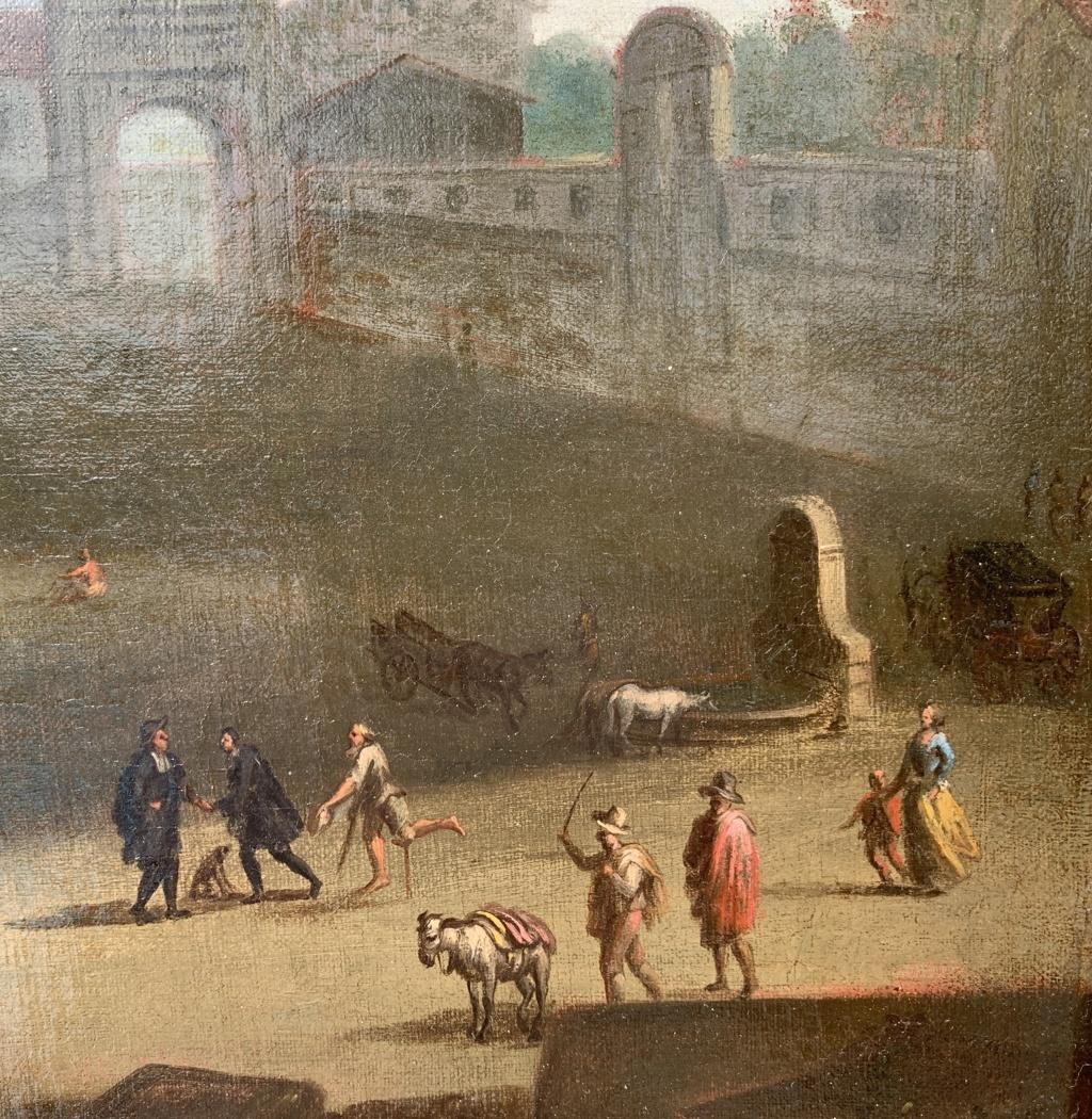 Follower Gaspar van Wittel - 18th century Roman view painting - Colosseum Rome 8