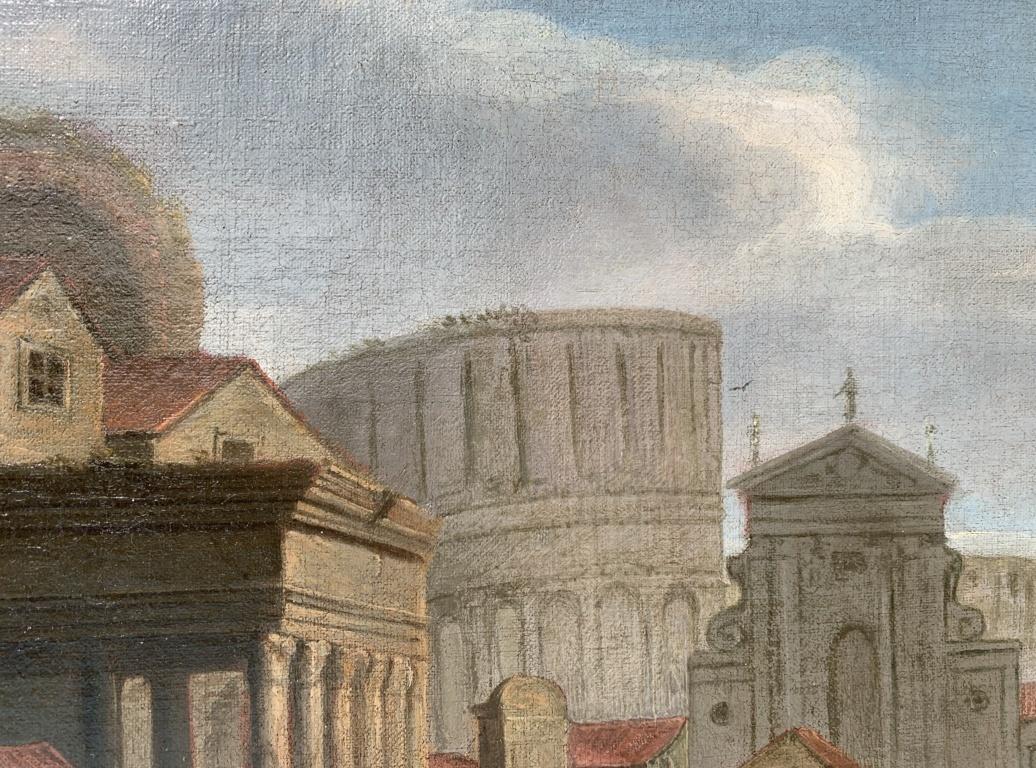 Follower Gaspar van Wittel - 18th century Roman view painting - Colosseum Rome 11