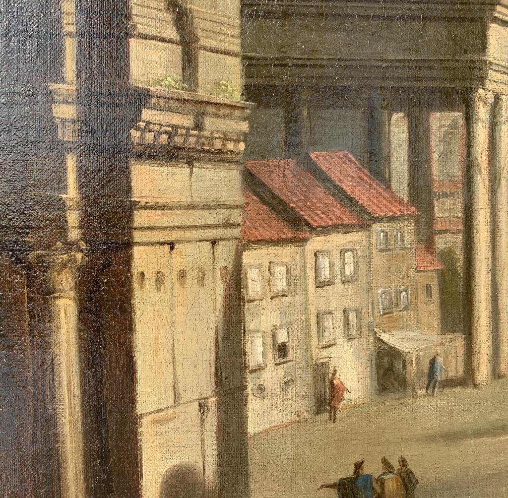 Follower Gaspar van Wittel - 18th century Roman view painting - Colosseum Rome 12