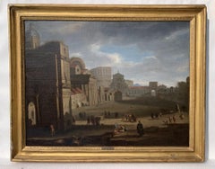 Follower Gaspar van Wittel - 18th century Roman view painting - Colosseum Rome