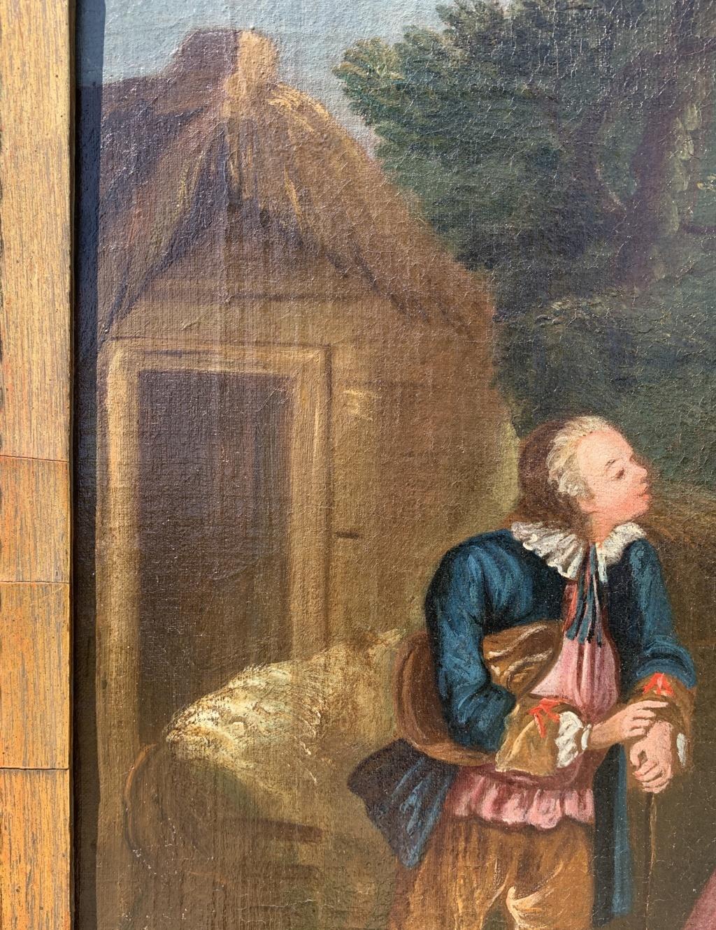 Follower Nicolas Lancret (French) - 18th century figure painting - Gallant scene For Sale 4