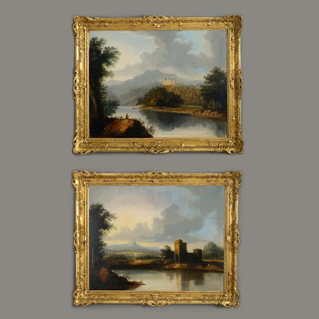 Unknown Landscape Painting - Follower of Alexander Nasmyth (1758-1840) A Pair of 19th Century Highland Landsc