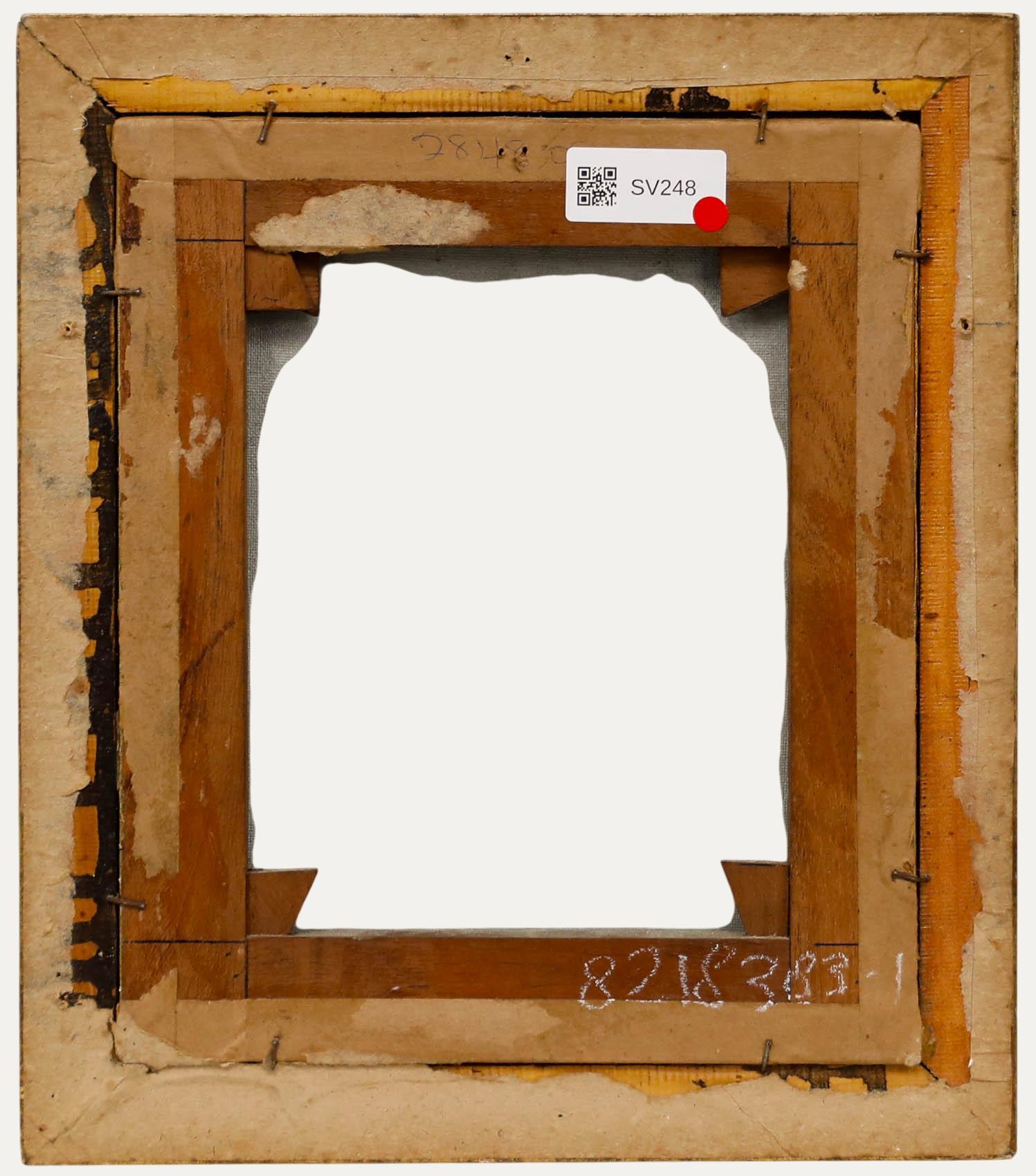 Seguace di Andries Daniels - Olio del XVII secolo, Ghirlanda di frutta con Cristo - Figurative Painting Nero di Unknown