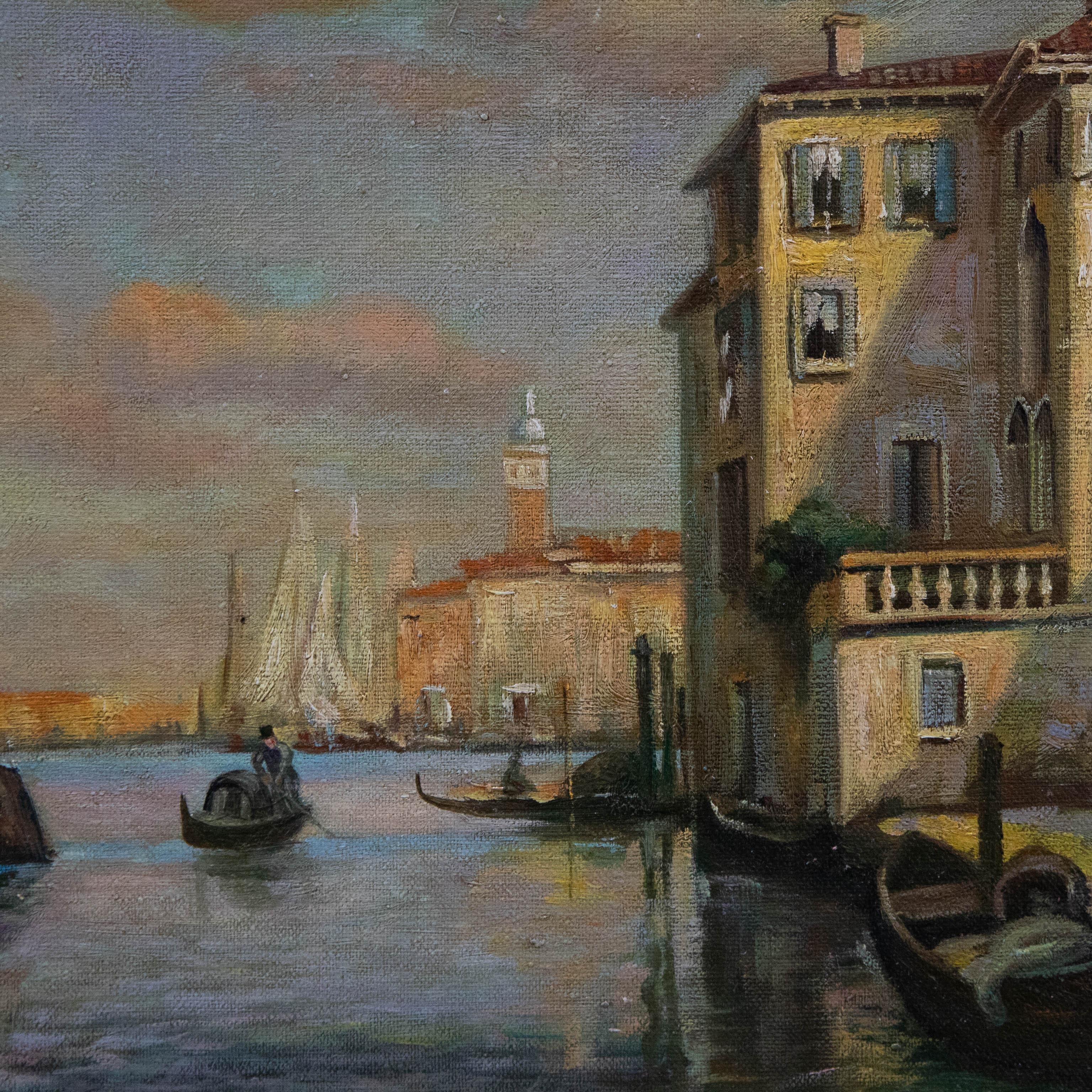 Follower of Antoine Bouvard (1870-1956) - Oil, An Evening in Venice 82 For Sale 1