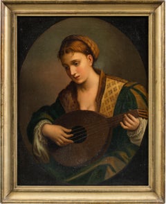 Seguace di Bonifacio de' Pitati - Pittura di figura del XIX secolo - Liutista