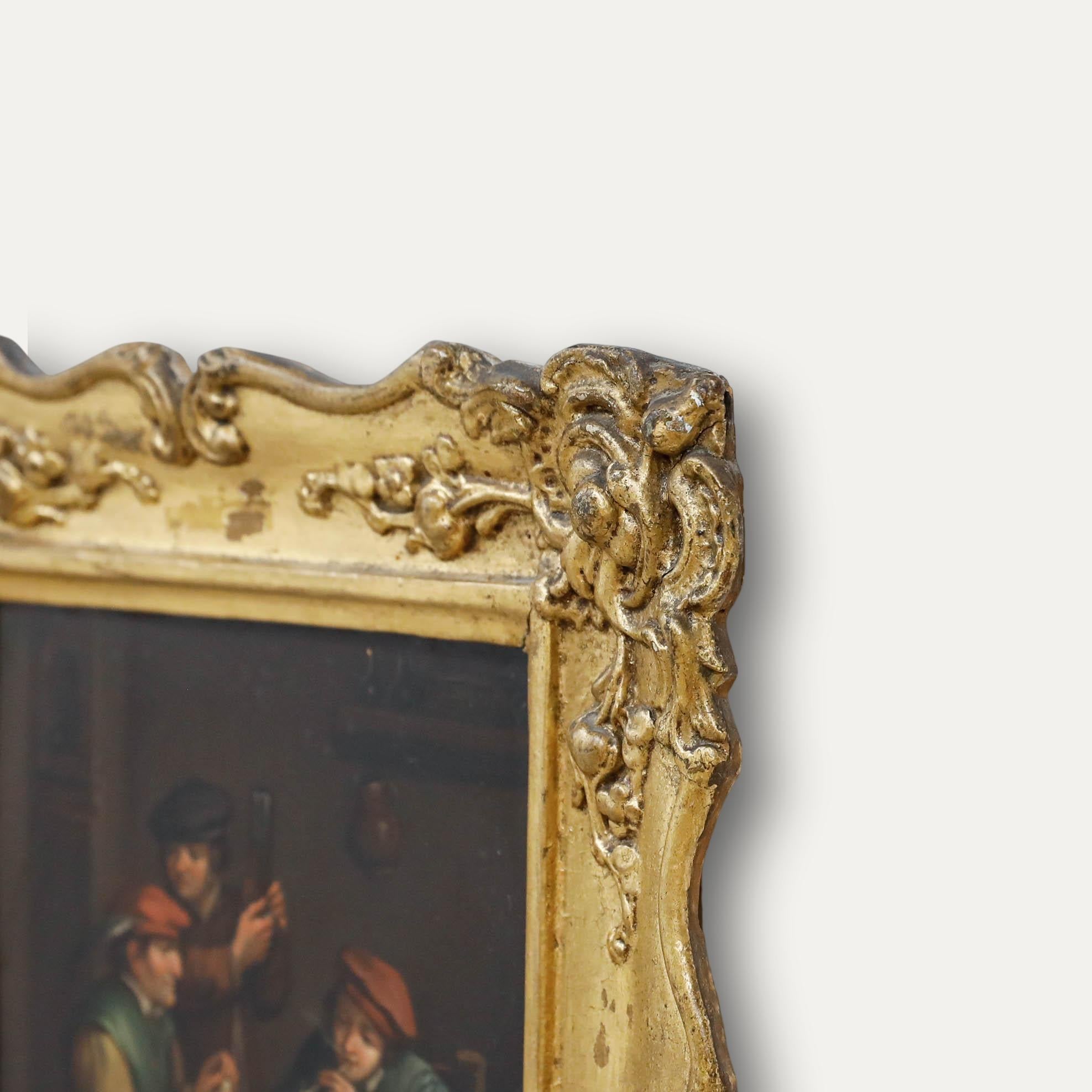 Suite de David Teniers (1610-1690) - 20e siècle Huile, Scène de taverne en vente 1