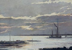 Follower of Edward Seago RBA ARWS RWS (1910-1974) - Oil, Boats at Dusk