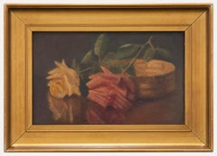 Vintage Follower of Fantin Latour - Early 20th Century Oil, Study of Roses