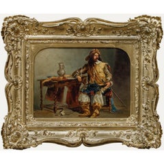 Anhängerin von F. H. Henshaw (1807-1891) - Öl, Ein Kavalier zur Zeit von Charles II.