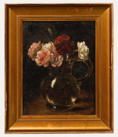 Follower of Grace Theodora Bowen - Early 20th Century Oil, Carnations in a Jug