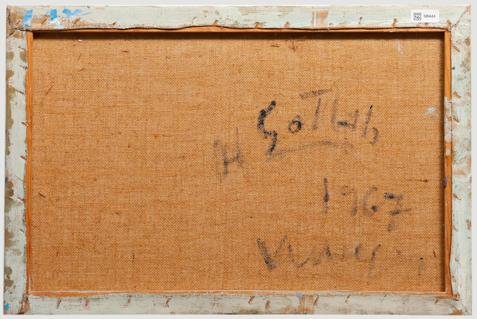 Follower von Henryk Gotlib  - 1967 Öl, Verlassen des Hafens (Grau), Figurative Painting, von Unknown