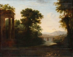 Follower of John Rathbone (1750-1807) - Early 19th Century Oil, Classical Ruins