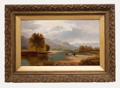 Follower of Sidney Richard Percy - 19th Century Oil, Cattle Watering by a Lake