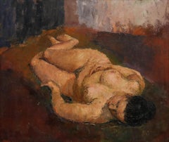 Follower of Walter Richard Sickert (1860-1942) -Mid 20th Century Oil, Nude Study
