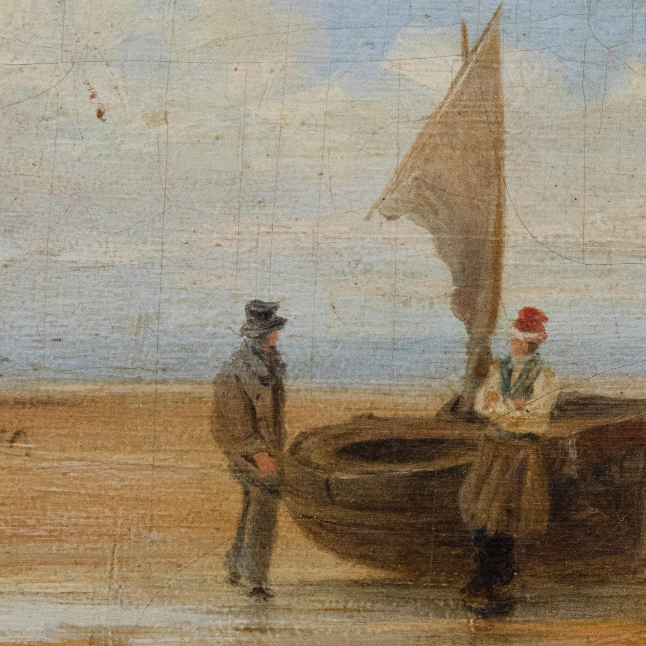 Follower of William Collins RA (1778-1847) - Oil, Fishermen on the Beach 1