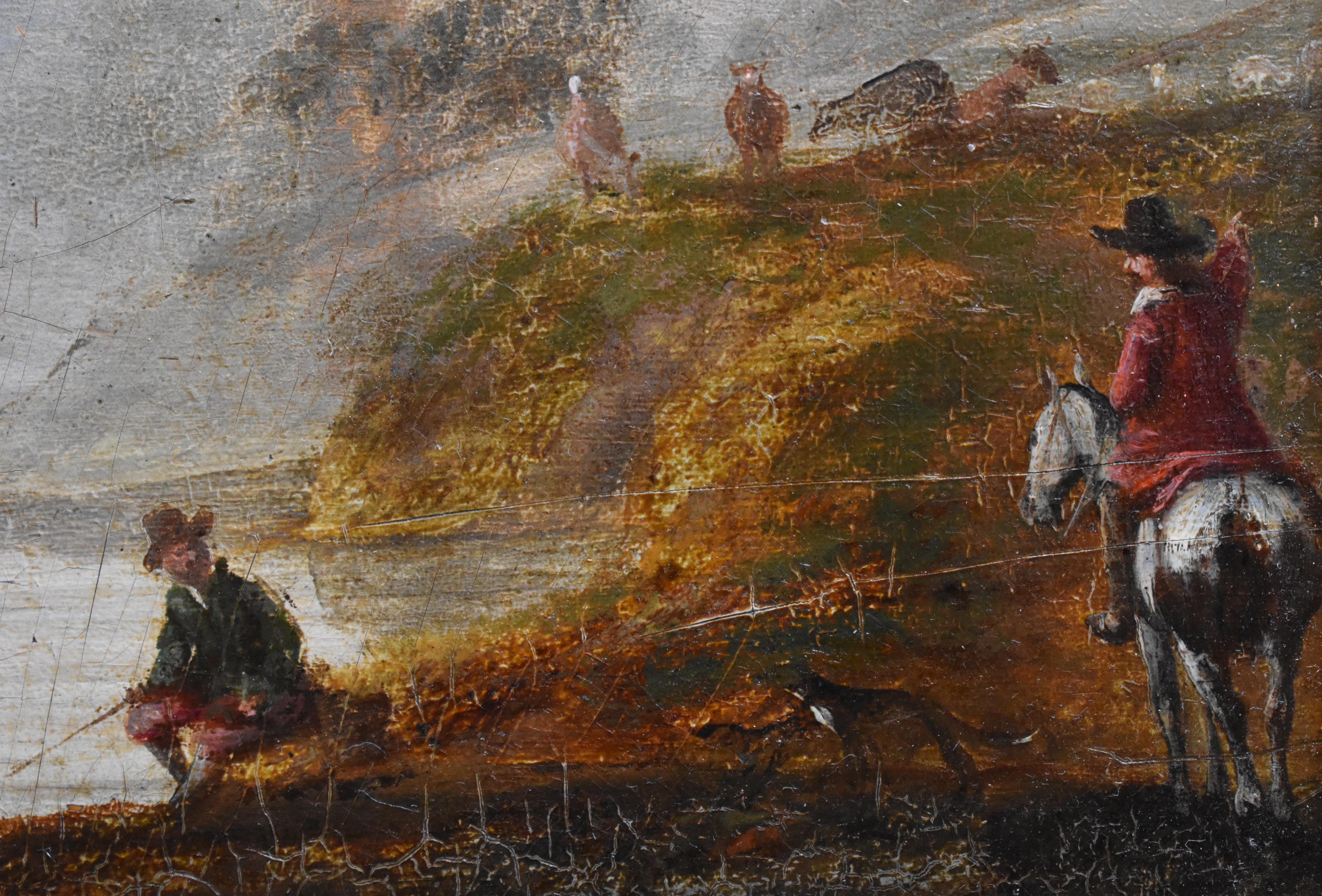 Follower der niederländischen Schule von Wouwerman, um 1800, Ölgemälde (Braun), Landscape Painting, von Unknown