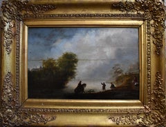 Follower of Wouwerman Dutch School c1800 Oil Painting