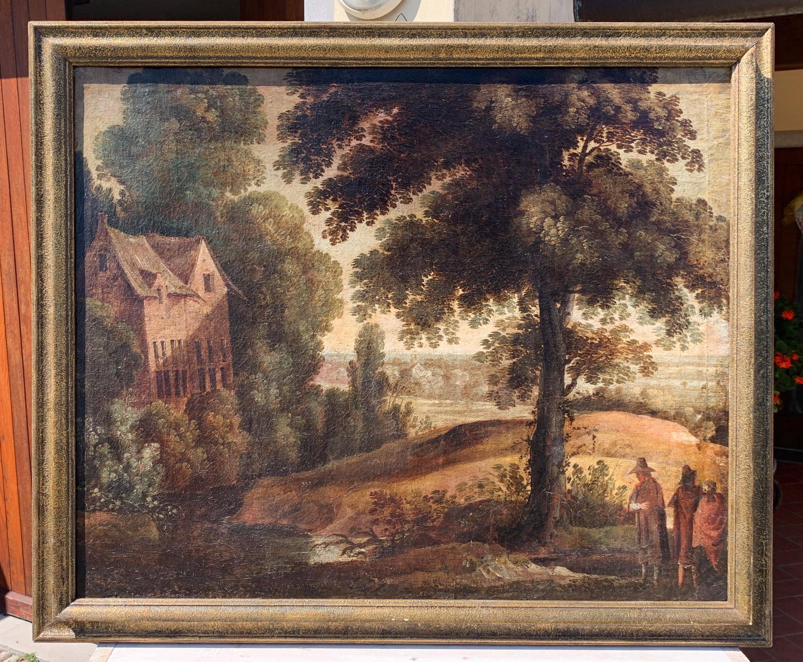 Peintre flamand baroque - peinture de paysage du 17e siècle - Paul Bril - Painting de Unknown