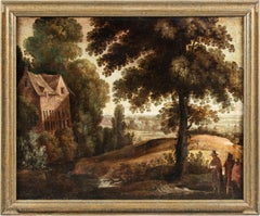 Follower Paul Bril (Flemish school) - Late 17th century landscape painting
