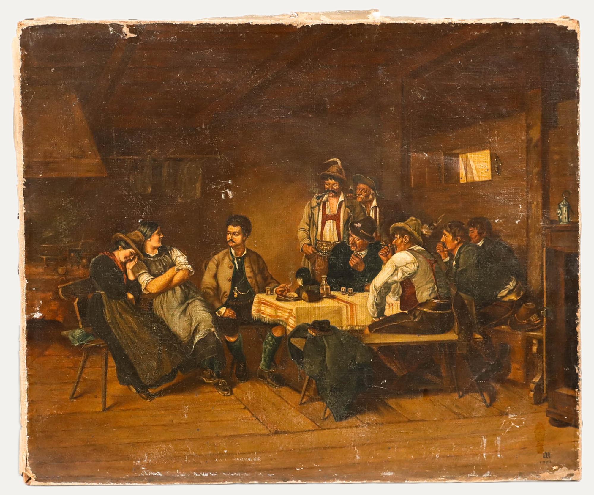 For Restoration 1895 - A Look of Love - Painting de Unknown