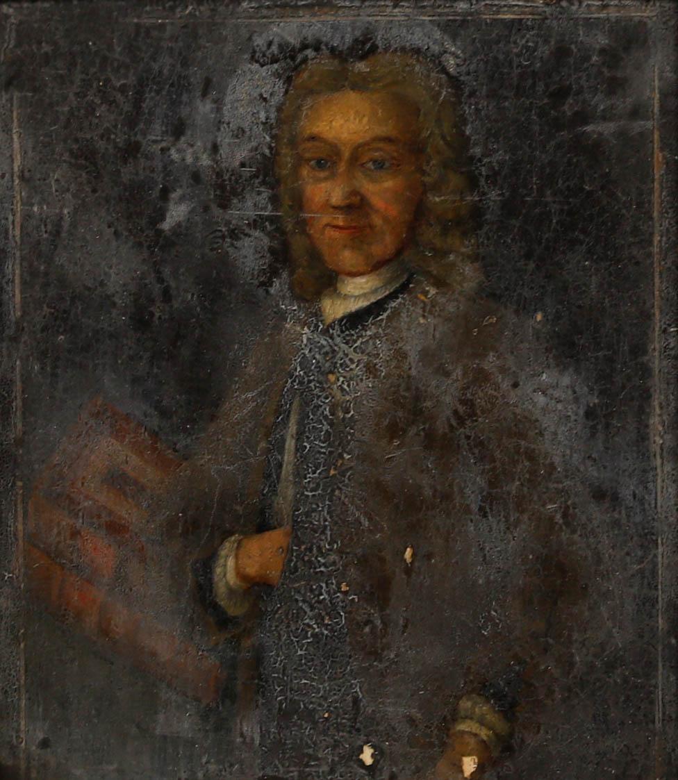 Per il restauro Olio del XVIII secolo - Ritratto di gentiluomo - Painting di Unknown