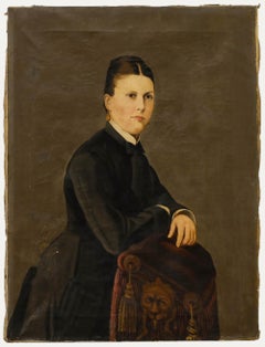 For Restoration 19th Century Oil - Portrait of a Lady