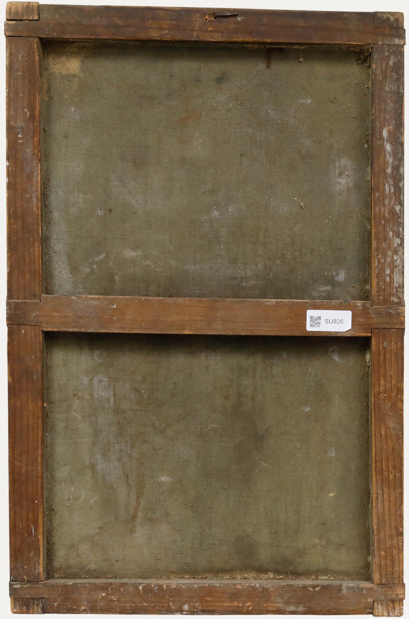 Pour restauration, École de Cuzco Huile du 18ème siècle - Sainte Catherine d'Alexandrie - Marron Figurative Painting par Unknown