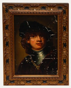 For Restoration Framed 18th Century Oil - Portrait of Rembrandt