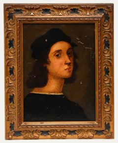 For Restoration Framed 19th Century Oil - Portrait of Raphael