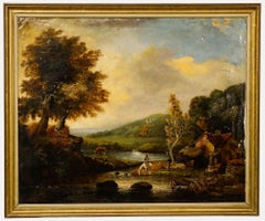 Per il restauro Olio della metà del 19° secolo - Dal mulino ad acqua