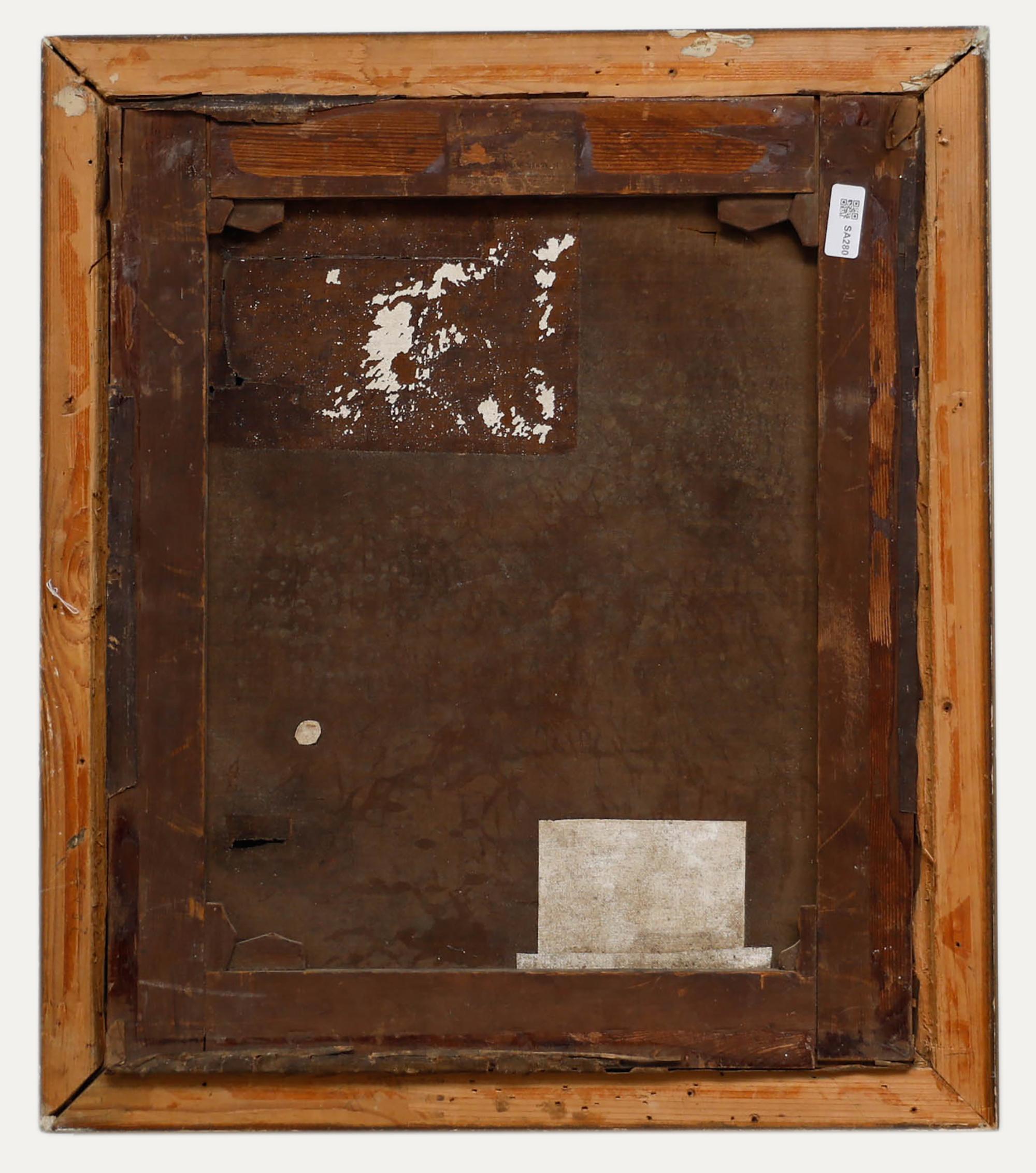 „For Restorationn“, Ölgemälde des 19. Jahrhunderts – Krönungsanfertigung (Braun), Portrait Painting, von Unknown