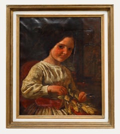 For Restorationn 19th Century Oil - Wreath Making