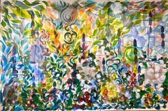 Per amore della pittura, pittura acrilica su carta di Caren Furbeyre, 2023