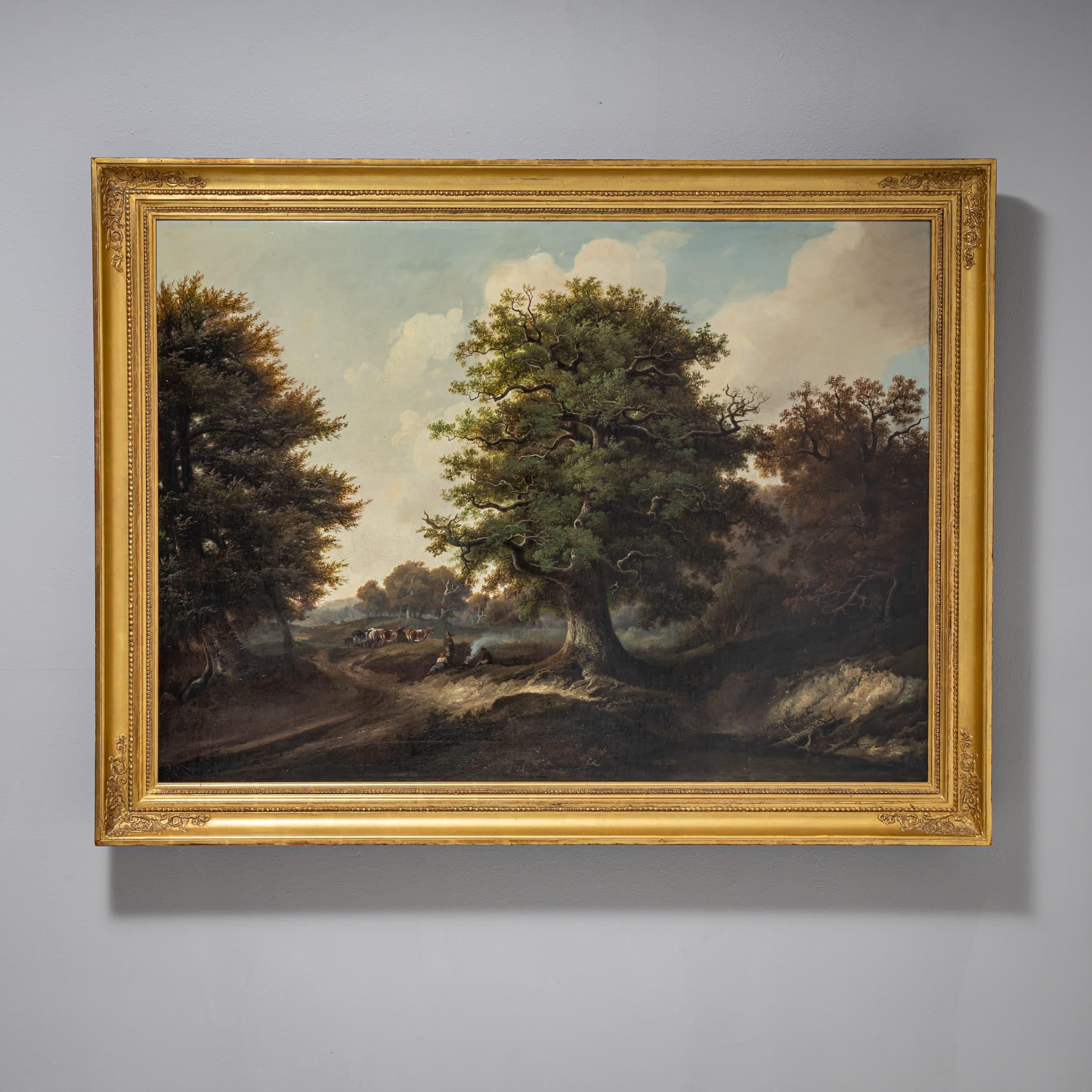 Waldlandschaft, Deutschland, frühes 19. Jahrhundert (Schwarz), Landscape Painting, von Unknown