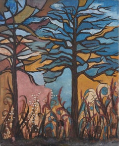 Forest of Stained Glass - Landscape Oil on Canvasboard