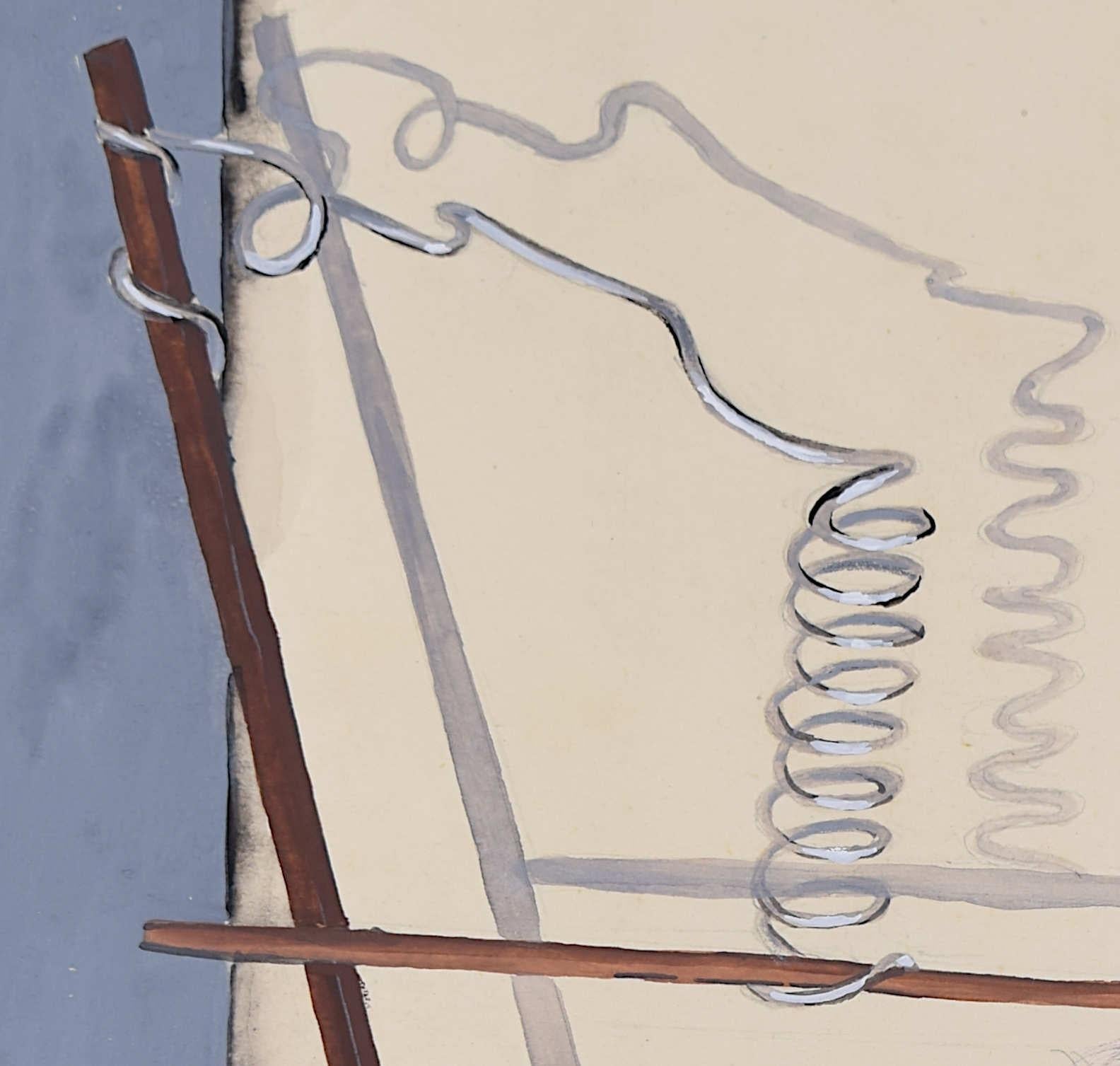 Found Objects, surrealist composition c.1940 - Surrealist Painting by Unknown