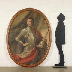 Four Portraits Of Cmmander Kings Tempera On Canvas 18th Century
