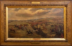 Fox Hunting Landscape, The Vale, Lincolnshire by Cuthbert Bradley (1861-1943)