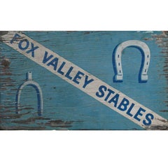 Vintage "Fox Valley Stables Sign""
