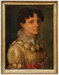 Framed 1828 Oil - Portrait of a Lady