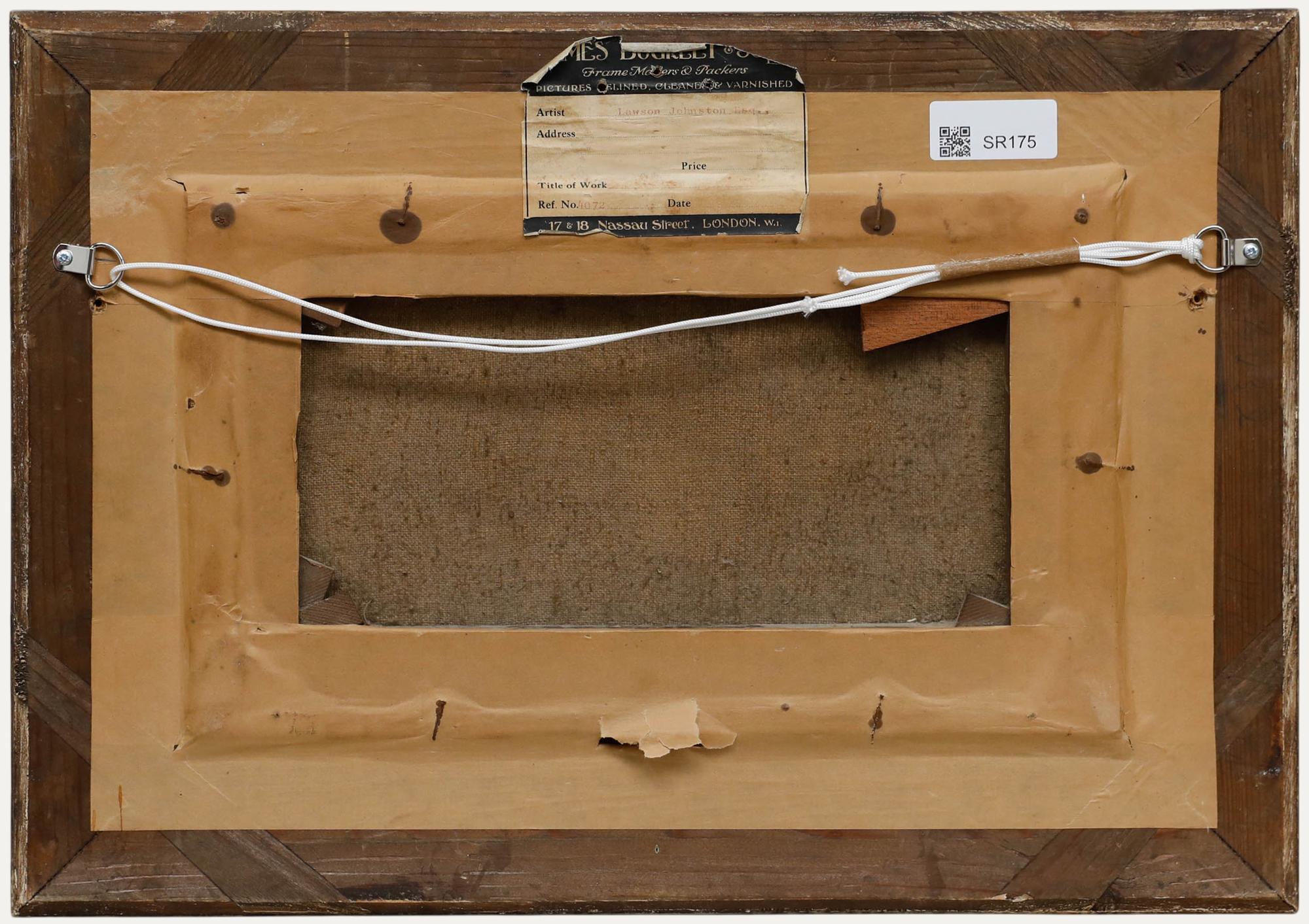 Olio del 1882 incorniciato - Fiori di campo sulla riva del fiume - Landscape Painting Marrone di Unknown