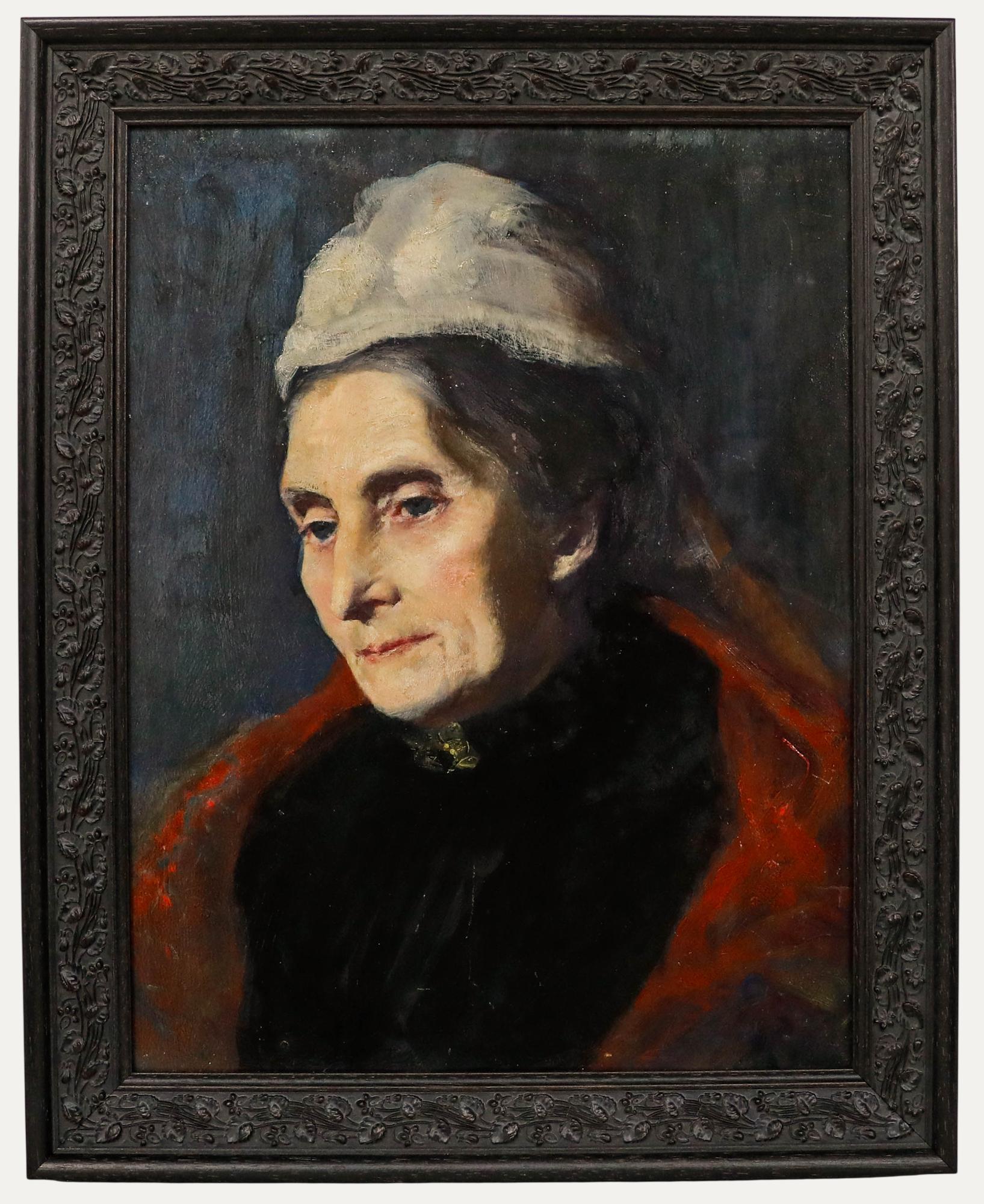 Framed 1888 Oil - Portrait of a Lady