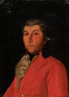 Framed 18th Century Oil - British Officer in Uniform