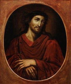 Framed 18th Century Oil - Christ as the Man of Sorrows
