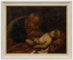 Framed 18th Century Oil - Joseph and the Infant Christ